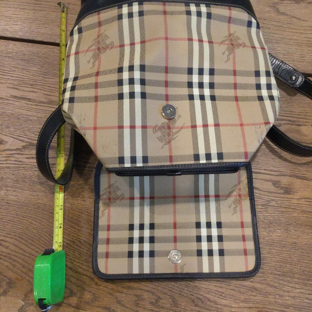 Burberry Beige and Black Check Backpack - Picture 10 of 15